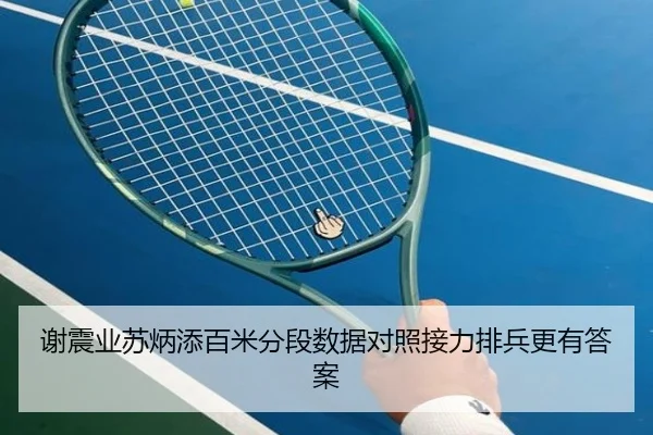 谢震业苏炳添百米分段数据对照接力排兵更有答案